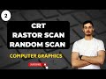 Cathode ray tube in computer graphics | Raster and random scan display in computer graphics