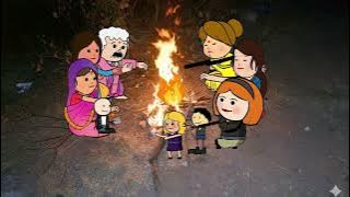 धुनीवरन्या गप्पा🤣 cartoon work 😄 ahirani tadka 🤣 khandeshi tadka 🤣 ahirani cartoon comedy video 