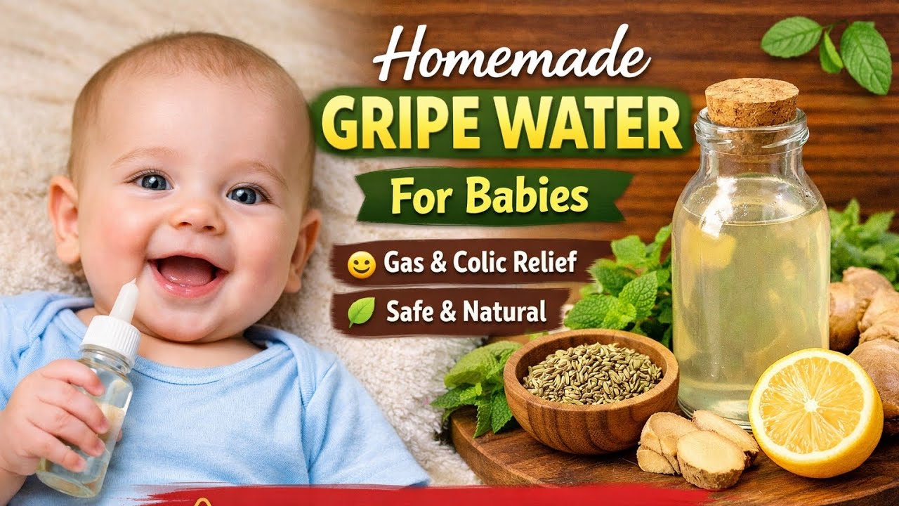 Homemade gripe water for babies 6+ months/ gripe water banany Ka tareeka 