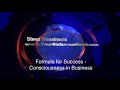 Formula for success  consciousness in business