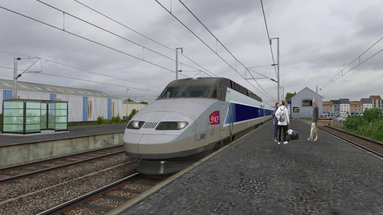 Open Rails: TGV Réseau à Morlaix - YouTube