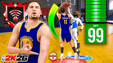 PRIME KLAY THOMPSON BUILD + 99 3PT is UNSTOPPABLE in RANDOM REC on NBA 2K26