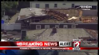 Tornado damages city north of Boston Monday