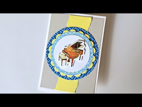mishellka #diy How to make a Greeting Card for a Music Lover #teacher #cardforteacher #piano