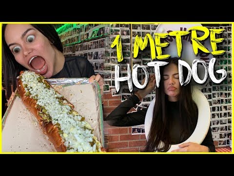 1 METRELİK DEVASA HOT DOG YEDİM! (AZ KALSIN ÖLÜYODUM!) 😳