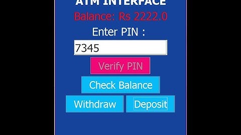 ATM Interface | Java project | AWT & Swing