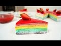 Радужный торт из блинчиков. Восхитительный блинный торт | Rainbow cake