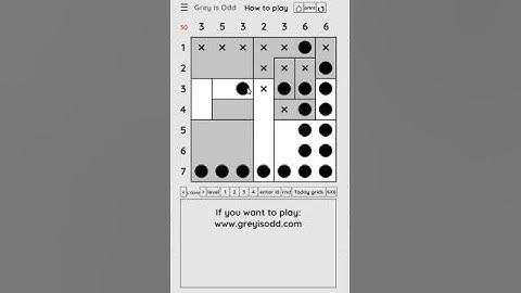 Grey is Odd - Today grids. Solution level 3 7X7 dated 03-23-2024