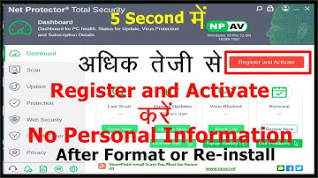 After pc Format install Npav antivirus activate & Register in Pc { Fast Activate Npav antivirus