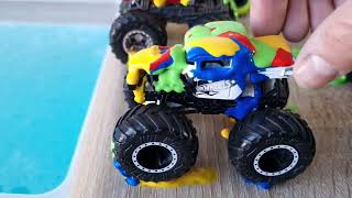 Watch Monster Trucks Splash Into The Water! Videos For Toddlers