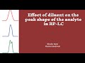 Effect of diluent on the peak shape of the analyte in reversed-phase liquid chromatography