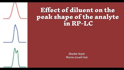 Effect of diluent on the peak shape of the analyte in reversed-phase liquid chromatography