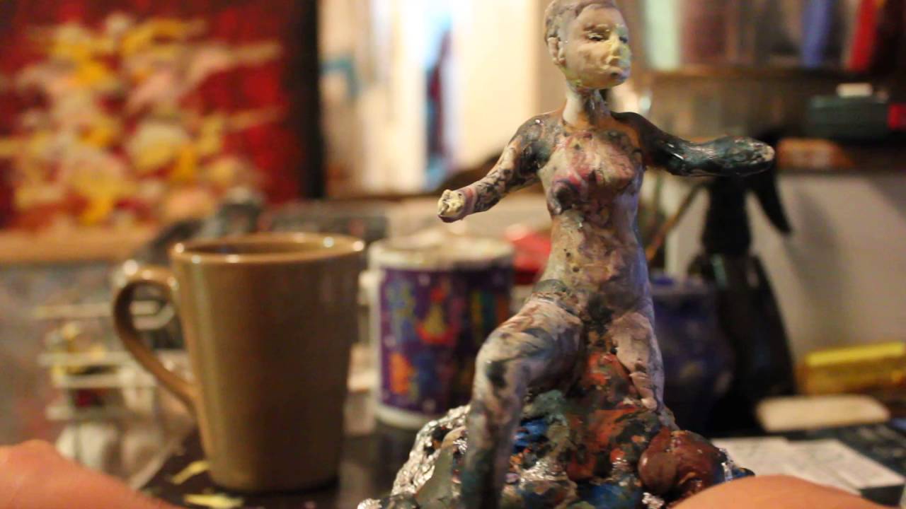 Molding Sculpting a figurine in Polymer Clay Part 1 YouTube
