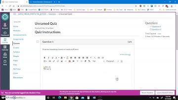 Using Math EDITOR in Canvas