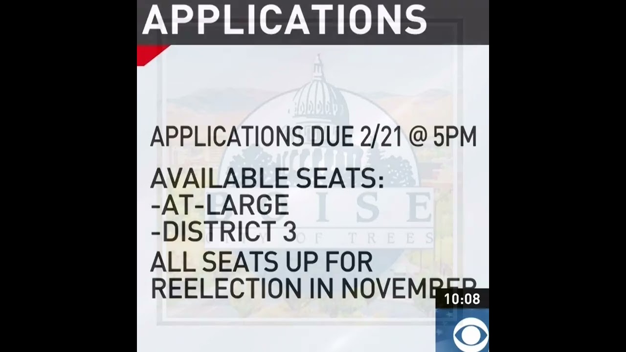 Applications for Boise City Council's 2 vacancies close 02/21