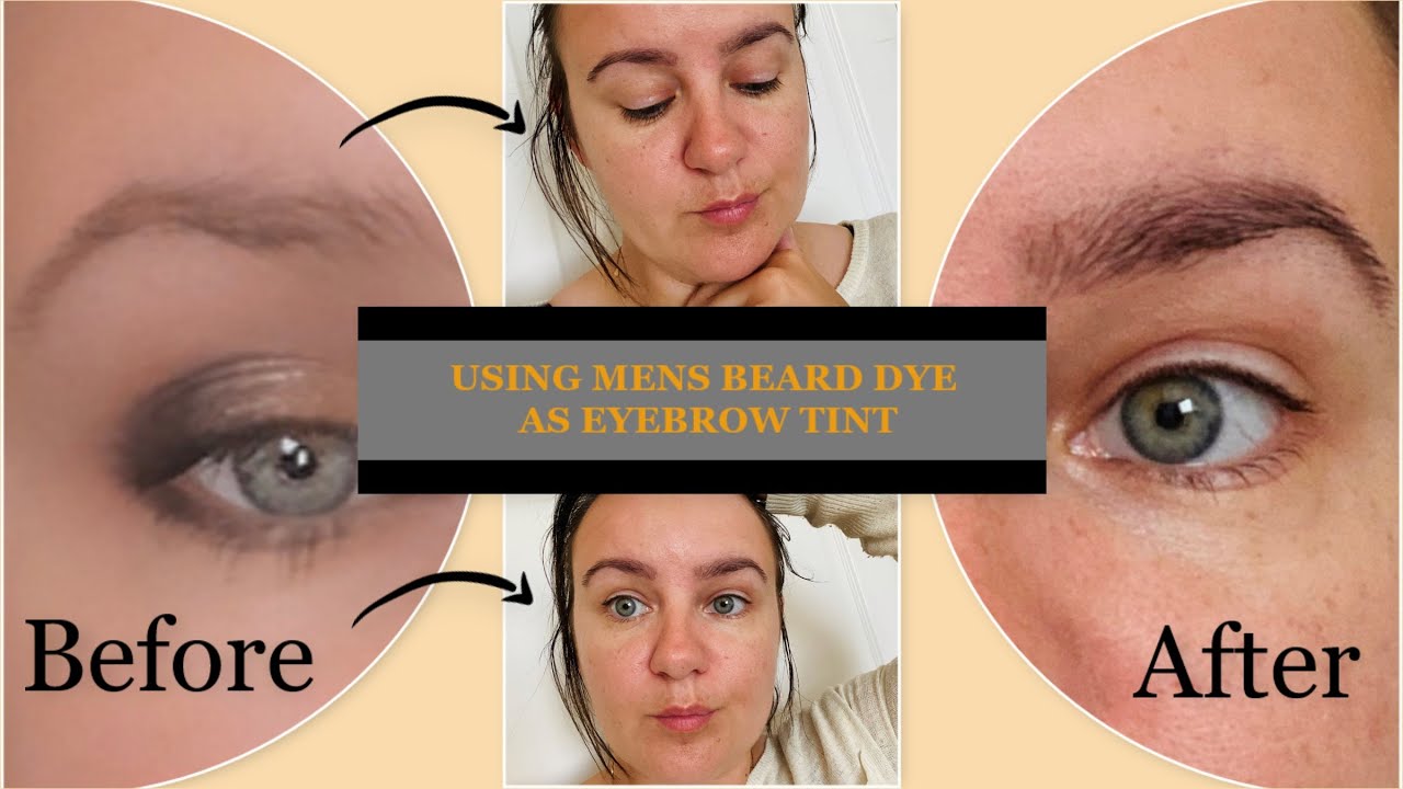 USING MEN'S BEARD DYE AS EYEBROW TINT tazwells12 YouTube