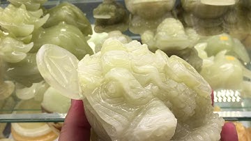 Thiềm thừ Phong Thủy (Cóc tài lộc) đá ngọc pakistan