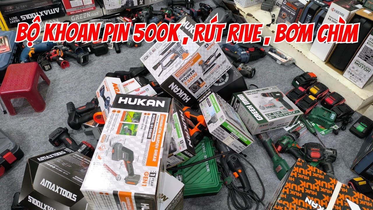 Máy rút rive giá chỉ 800k , Pin 6ah xả cao 700k bao ship . Bơm chìm ...