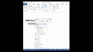 How to Create OMR Sheet in MS Word | Step-by-Step Guide to Design OMR Sheet Easily at Home!