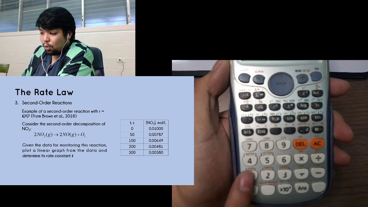 How to Graph Chemical Kinetics Data Using your Calculator - YouTube