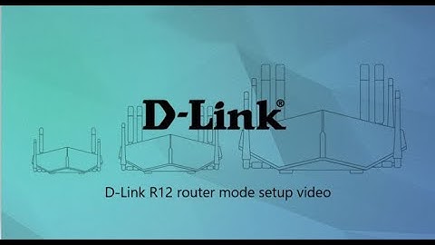 D-Link R12 router mode setup video