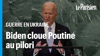 Biden : Poutine veut «anéantir le droit de l’Ukraine à exister»