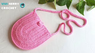 🧶Easy DIY Crochet Crossbody Bag | How to Crochet a Bag | Adorable Sling Bag | ViVi Berry Crochet