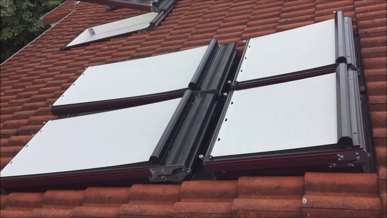 Dachfenster Netzmarkise Schnurzug-System 4er Kasette | KUREDA