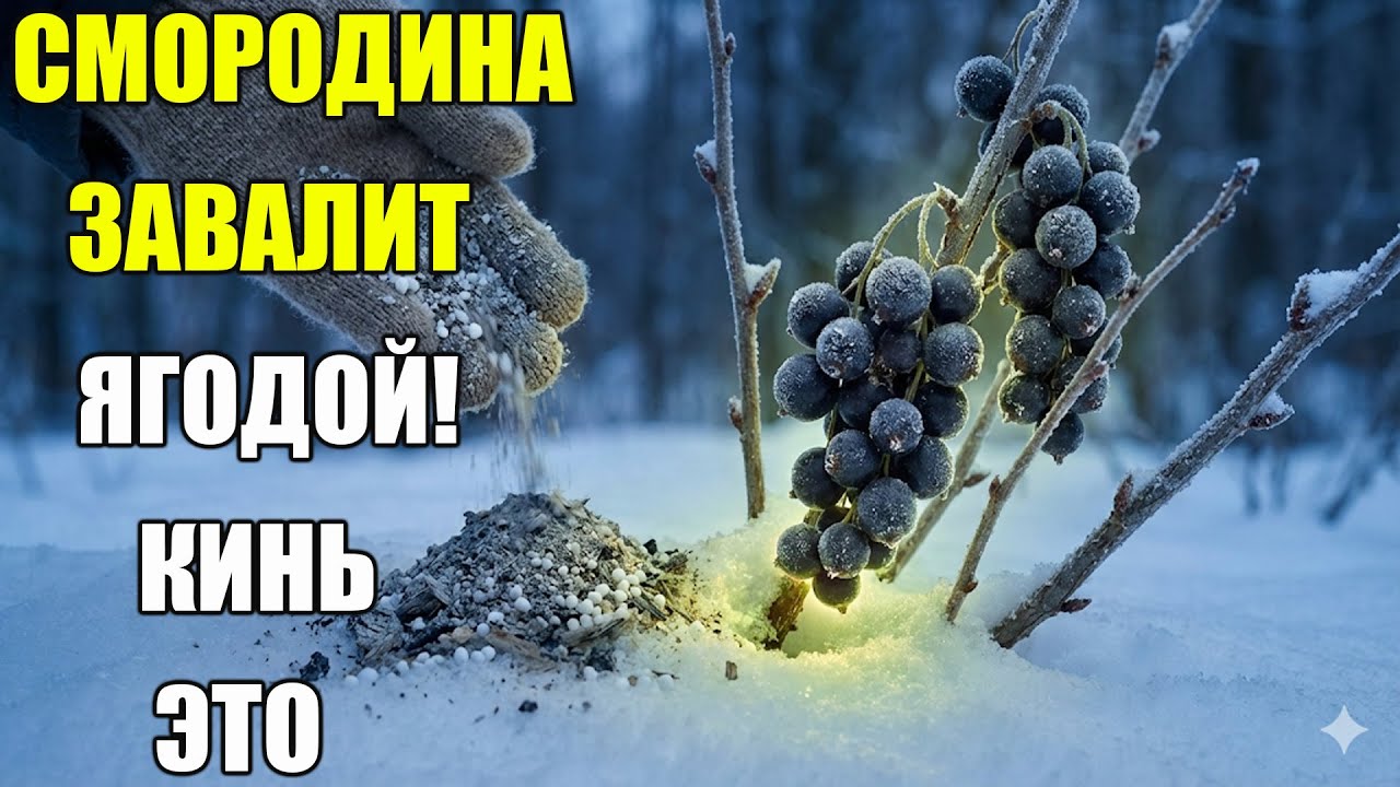 ВЫ ОФИГЕЕТЕ ОТ УРОЖАЯ! Срочно бросьте ЭТО под смородину в снег, пока не поздно!