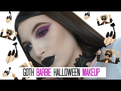 Goth Barbie Halloween Makeup Tutorial 2016 | Morphe 35B Palette