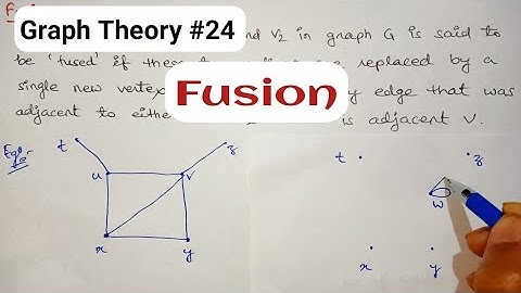 Fusion in graph theory | operations of graph