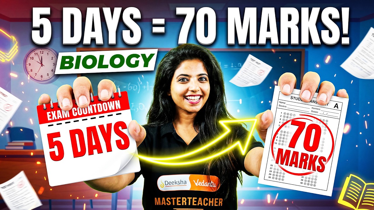 🔥 Score 70/70 in 2nd PUC Biology 2026 in Just 5 Days! | Gap Day Strategy 🚀💯