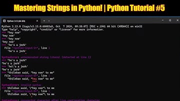Python Programming Tutorial #5 - Mastering Strings in Python