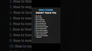 What School Doesn't Teach You #shorts