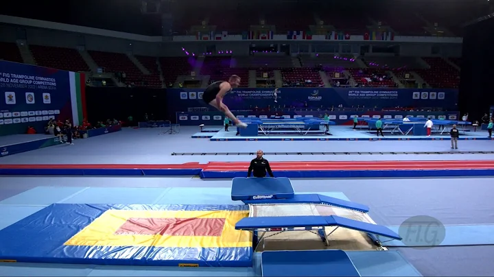 ROBERTSON Campbell (NZL) M - 2022 Trampoline Worlds, Sofia (BUL) - Q Double Mini Exercise 2