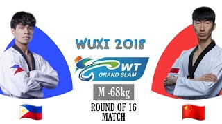 Arven ALCANTARA (PHI) VS Shuai ZHAO (CHN) | M -68kg (Round of 16) | Wuxi 2018 WT Grand Slam