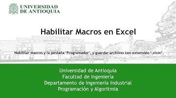 VBA | Habilitar Macros en Excel