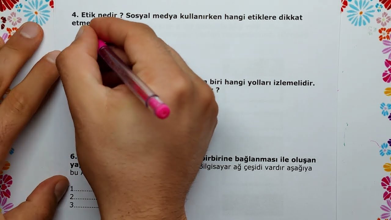 5. Sınıf Bilişim Teknolojileri 1. Dönem 2. Yazılı Soruları ve Çözümü Yeni (%99 Çıkabilir 😊)