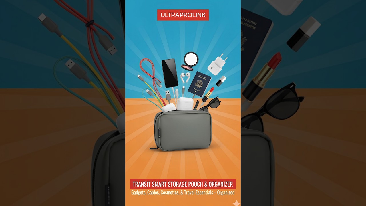 UltraProLink Transit Smart Storage Pouch & Organizer | Gadget Pouch Organizer 