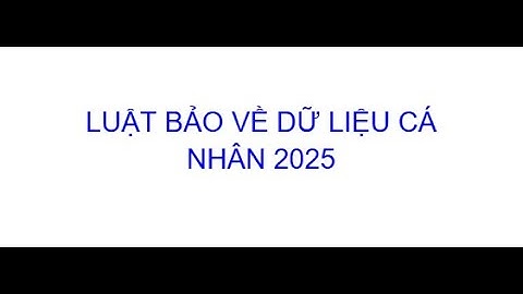 Luật Bảo Vệ Dữ Liệu Cá Nhân 2025