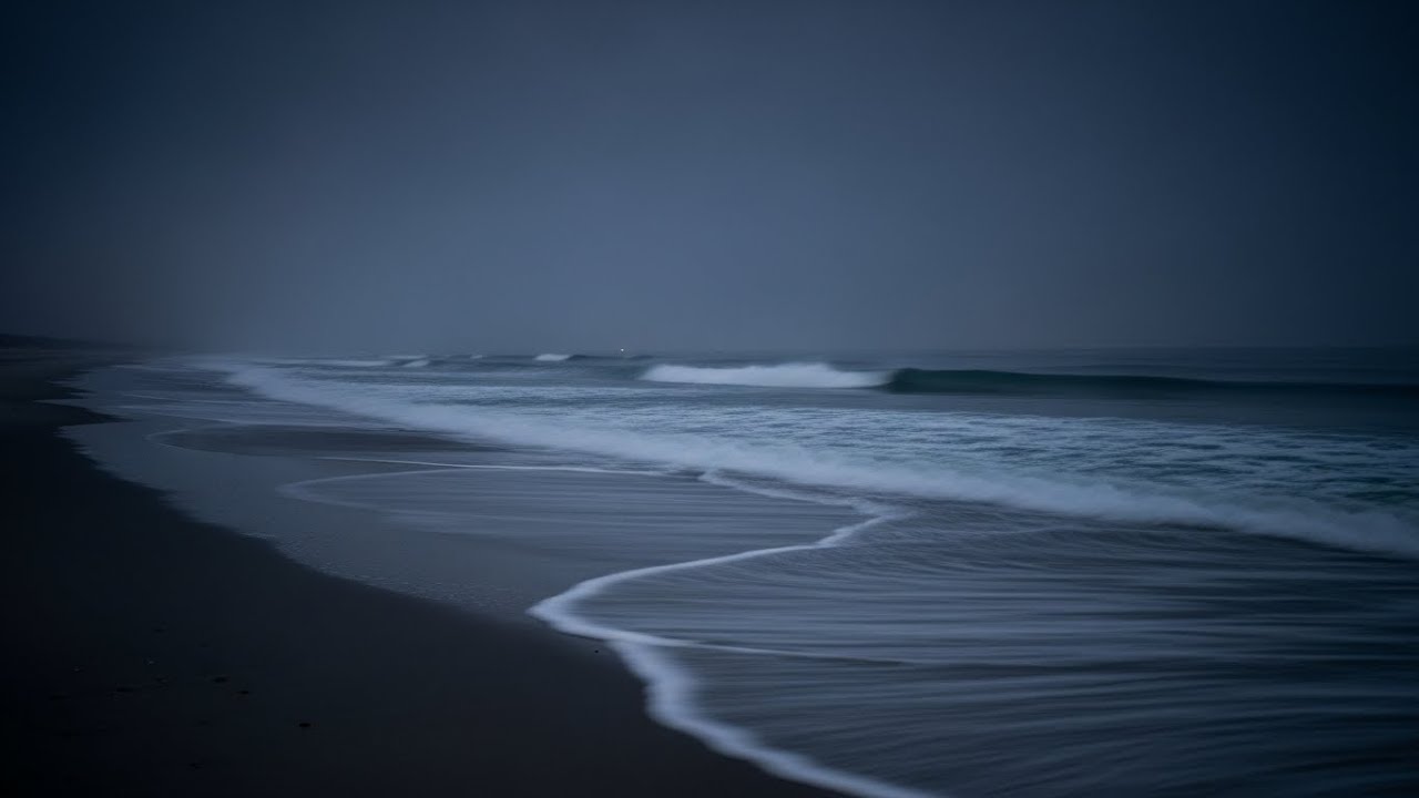 Gentle Sea Waves at Night | Dark Screen to Beat Insomnia and Sleep Better with Calm Ocean Rhythm