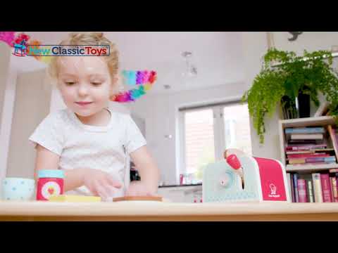 New Classic Toys - Дървена играчка - Тостер с аксесоари