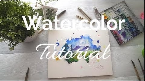 Watercolor Map Tutorial | Watercolor wet in wet technique with voice over