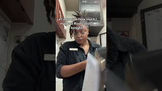 How much I made on a Saturday night at red lobster