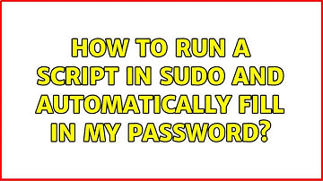 How to run a script in Sudo and automatically fill in my password?
