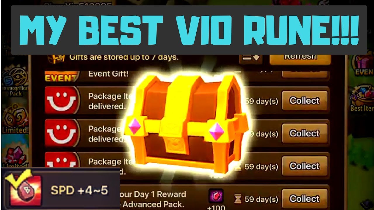 My BEST Vio Rune!!! - Advance Pack Rune Opening | Summoners War - YouTube