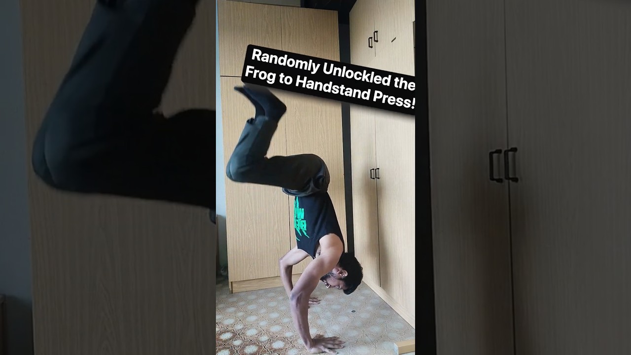 I Finally Did Frog to Handstand Press #calisthenics #handstand #skills