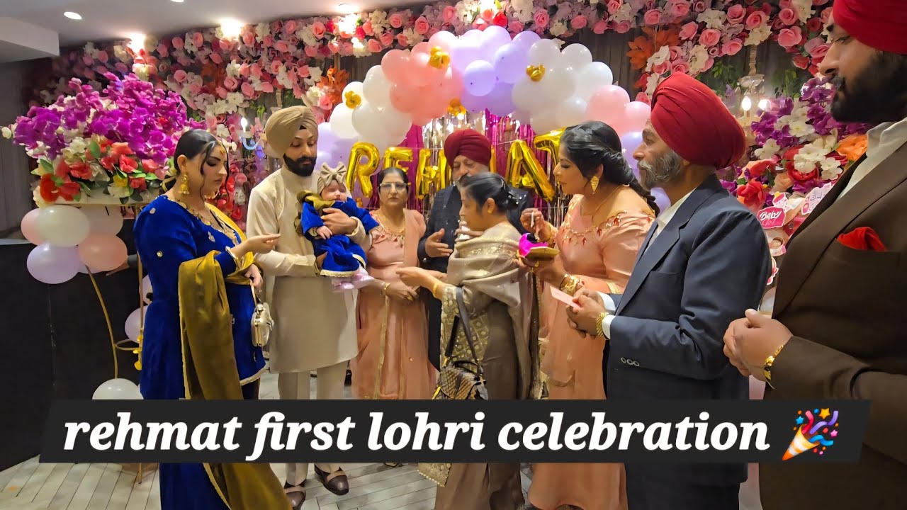 Rehmat first lohri celebrations 🎉 | jaskamalvlogs 