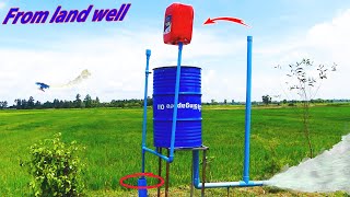 Wow update air pressure for  suck water strong from Deep hand well No need electricity power !!