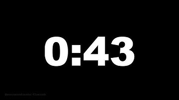 43 seconds [43 secs] clock timer countdown || Alarm Focus